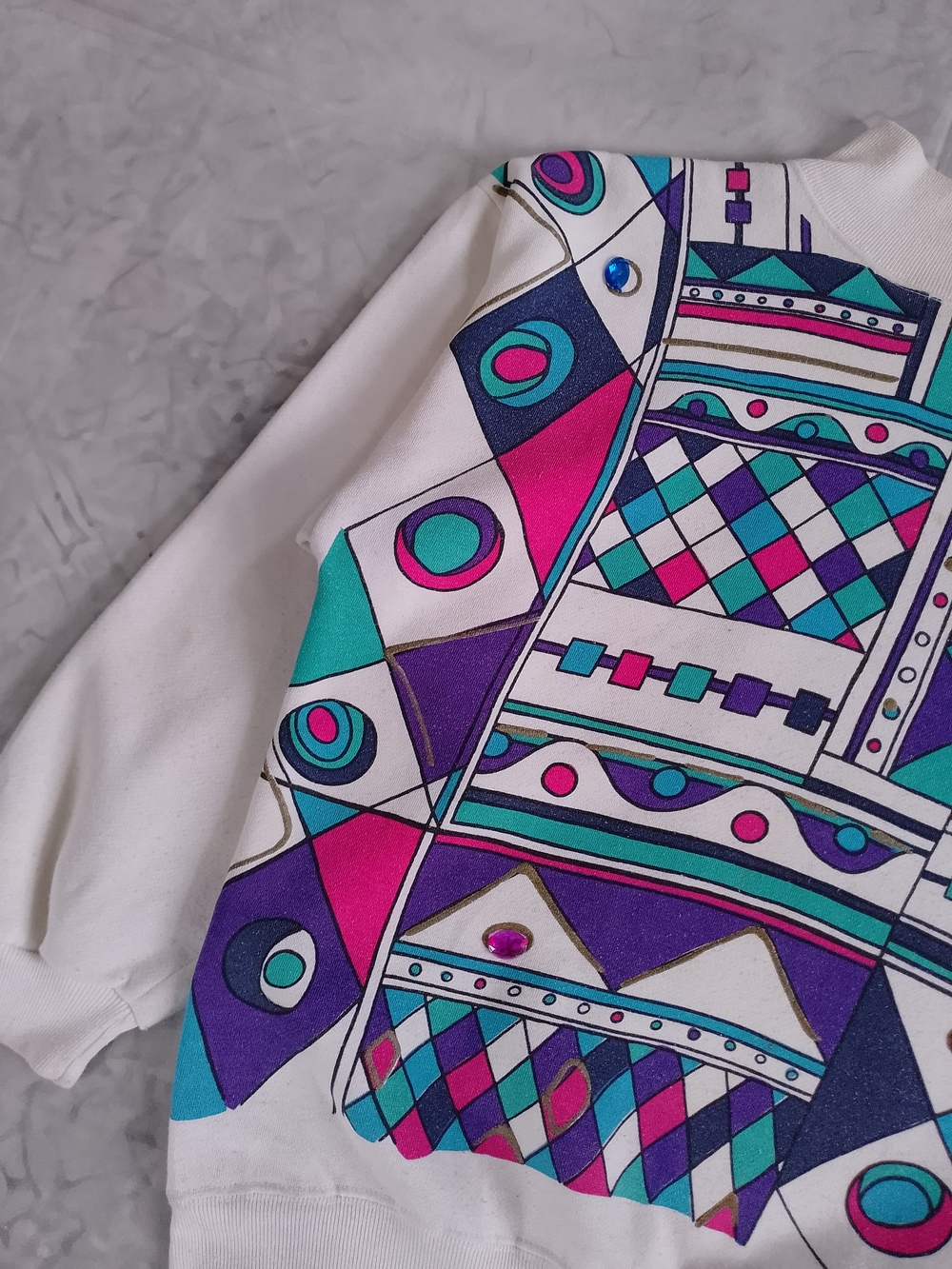 Vintage 90s Funky Geometric Abstract NORTHERN SPIRIT Crewneck - Picture 9 of 15
